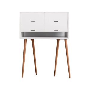 Sleek Nightstand with Storage